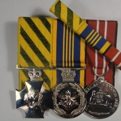 Conspicuous Service Cross Defence Long Service Medal ADM + Ribbon Bar