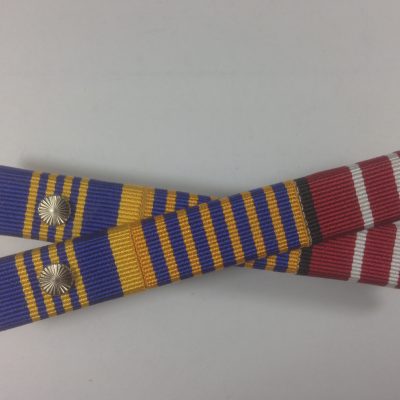 Ribbon Bar, Australian Defence Long Service Medal + 1 rosette, National Medal