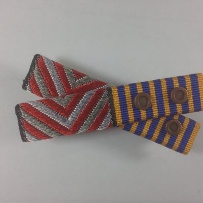 Ribbon Bars, Ambulance Service Medal, National Medal + 2 Rosettes