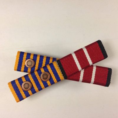 Ribbon Bar, National Medal, Australian Defence Medal + 2 Rosettes