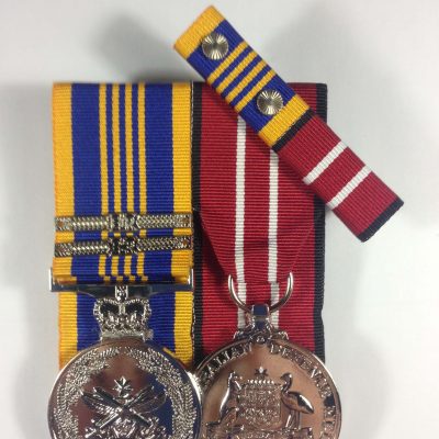 Defence Long Service Medal Australian Defence Medals + 2 Clasp
