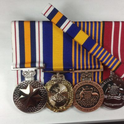National Police Service Medal, Reserve Forces Decoration, National Medal, Australian Defence Medal