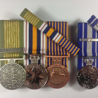 Victorian Police National Emergency Medal, Vic Fires, Diligent & Ethical Service 15