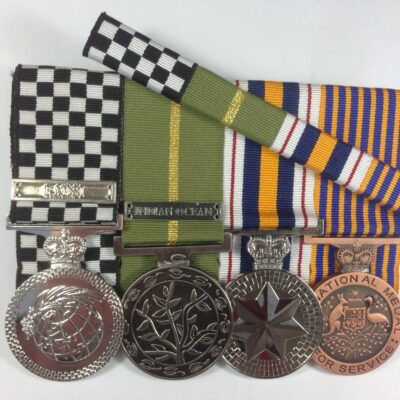 Australian Police Overseas Service Medals, Humanitarian Overseas + Ribbon Bar