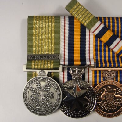 Set of 3 Replica Court Mounted Police Long Service National Emergency Medal Vic Fires 09