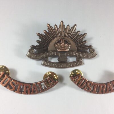 Australian Rising Sun + Australian Shoulder Flashes , WW1, WW2
